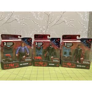 DC Comics Batman Penguin Selina Kyle 4 in Figure Lot New In Box With Accessories